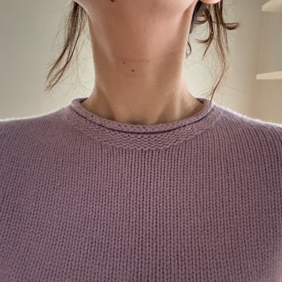 VINCE Crewneck Cashmere Lilac Pullover - Picture 3 of 3